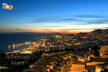 Blick auf Funchal am Abend, Madeira, Funchal, Hafen, Foto, Reinhard, Albers, foreal
