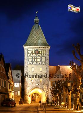 Stadttor von Bergheim im Elsass., Frankreich, Elsass, Bergheim, Stadttor, Albers, Foto, foreal,