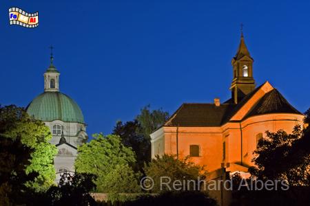 Warszawa (Warschau) Neustadt Kasimir-Kirche (links), St. Benno-Kirche (rechts) , Warschau, Warszawaw, Kasimir-Kirche, Neustadt, Albers, Foto,