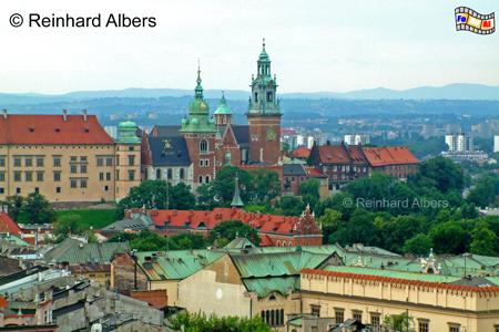 Blick auf den Wawelberg vom Turm der Marienkirche, Polen, Polska, Krakau, Krak�w, Fotos, Bilder, Wawel, Kathedrale