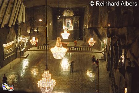 Die Kapelle der Heiligen Kinga im Salzbergwerk von Wieliczka befindet sich 101 m unter der Erde., Polen, Polska, Bilder, Fotos, Wieliczka, Salzbergwerk, Kopalnia Soli, Kapelle, Kinga