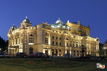 Das Słowacki-Theater (Teatr Słowackiego) wurde 1893 fertiggestellt., Polen, Polska, Krakw, Krakau, Bilder, Fotos, Słowacki-Theater, Teatr Słowackiego