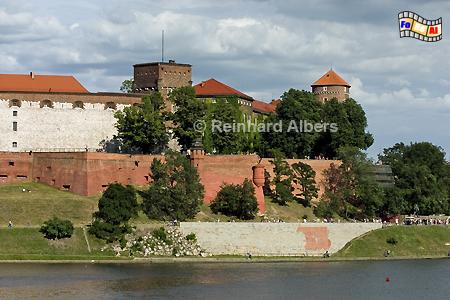 Blick ber die Weichsel auf den Wawel., Polen, Polska, Fotos, Bilder, Krakau, Krakw, Wawel, Weichsel, Wisła