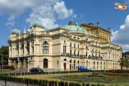Das Słowacki-Theater (Teatr Słowackiego) wurde 1893 fertiggestellt., Polen, Polska, Fotos, Bilder, Krakau, Krakw, Słowacki, Theater, Teatr Słowackiego)