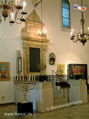 Der Gebetsraum der Alten Synagoge im Stadtteil Kazimierz., Polen, Polska, Krakau, Krakw, Fotos, Bilder, Kazimierz, Synagoge