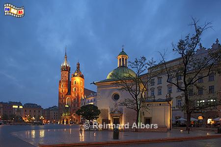 Marien- und Adalbertkirche auf dem Hauptmarkt, Polen, Polska, Krakau, Krakw, Bilder, Fotos, Marienkirche, Hauptmarkt, Rynek, Głwny 