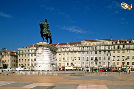 Praa da Figueira - Feigenbaumplatz mit einem Reiterstandbild fr Knig Joo I., Lissabon Praa, Figueira, Joo, Platz