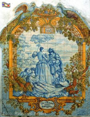Produktbeispiel aus der Fabricia Sant Ana, einer Azulejos Manufaktur., Lissabon, Azulejos,