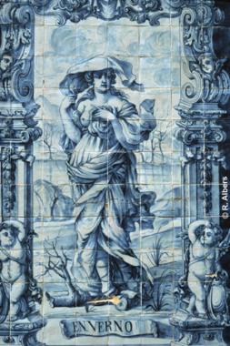 Produktbeispiel aus der Fabricia Sant Ana, einer Azulejos Manufaktur., Lissabon, Azulejos