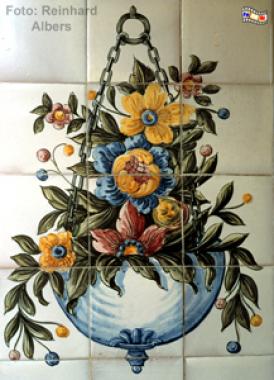 Produktbeispiel aus der Fabricia Sant Ana, einer Azulejos Manufaktur., Lissabon, Azulejos