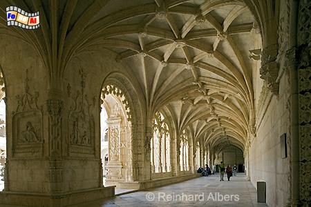 Kreuzgang im Jeronimokloster., Lissabon, Belem, Kloster, Jeronimo, Kreuzgang, Maunelismus, Albers, foreal, Foto