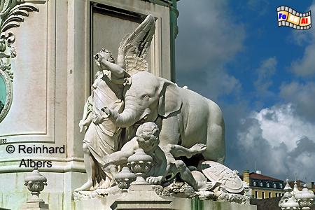 Praa do Comrcio - Sockel des Denkmals fr Knig Jos I., Lissabon, Praa, Comrcio, Platz, Jos, Denkmal, Albers, Foto, foreal