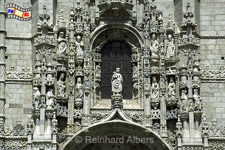 Jeronimokloster - reich verziertes Eingangsportal an der Sdfassade., Lissabon, Belem, Mosteiro, Jeronimo, Kloster, Manuelismus, Albers, foreal, Foto