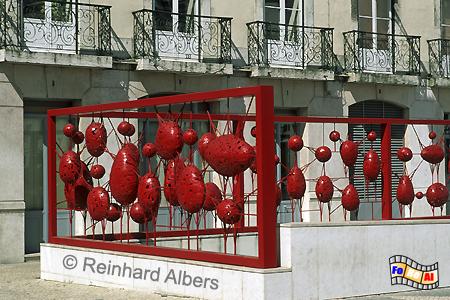 Moderne Kunst auf dem Rathausplatz (Praa do Municipio), Lissabon, Praa, Municipio, Rathaus, Platz