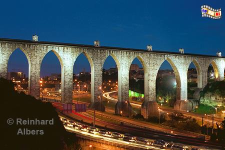 Aqueduto das Aguas Livres, erbaut 1731 bis 1748. Lnge 941 m mit 35 Bgen., Lissabon, Aqudukt, Aqueduto, Wasser, Foto, foreal, Albers,