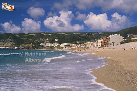 Sesimbra Strand, Portugal, Sesimbra, Arrabida, Gebirge, Strand, Albers, Foto, foreal,