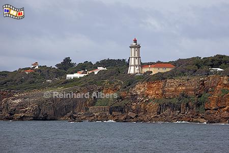 Portugal Leuchtturm Guia an der Ponte da Lje in der Nhe von Cascais., Portugal, Leuchtturm, Atlantik, Ponte de Laje, Guia, Albers, Foto, foreal,