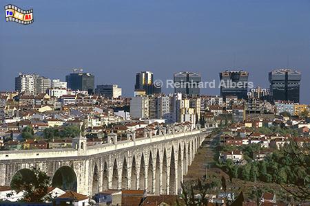 Aqueduto das Aguas Livres, erbaut 1731 bis 1748. Lnge 941 m mit 35 Bgen., Lissabon, Aquadukt, Aqueduto, Wasser, Albers, Foto, foreal,