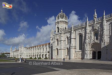 Die Sdfassade des Jeronimoklosters, Lissabon, Belem, Mosteiro, Jeronimo, Kloster, Manuelismus, Albers, foreal, Foto,