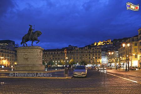 Pra�a da Figueira, Portugal, Lissabon, Pra�a da Figueira, Albers, Foto, foreal, blaue Stunde,