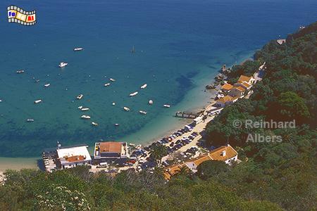 Portinho am Fue des Arrbida-Gebirges., Portugal, Arrabida, Gebirge, Portinho, Atlantik, Bucht, Albers, Foto, foreal,