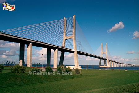 Die fr Expo 1998 errichtete Ponte Vasco da Gama., Lissabon, Lisboa, Ponte, Brcke Vasco, Gama, Tejo