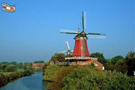 Greetsiel - Zwillingsmhlen, Windmhle, Greetsiel, Ostfriesland, Zwillingsmhlen