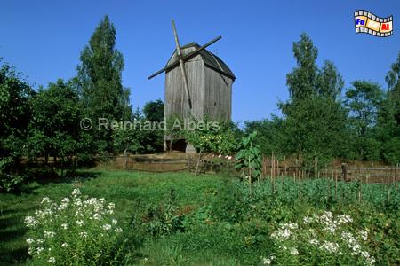 Kaschubisches Freilichtmuseum bei Wdzydze Kiszewskie (Sanddorf), Windmhle, Polen, Kaschubien, Kaschubische Schweiz, Wdzydze