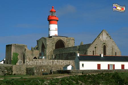 Pointe Saint-Mathieu in der Bretagne westlich von Brest., Leuchtturm, Frankreich, Bretagne, Pointe Saint-Mathieu