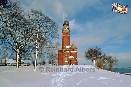 Kiel-Holtenau im Winter., Leuchtturm, Deutschland, Schleswig-Holstein, Ostseekste, Kiel, Holtenau