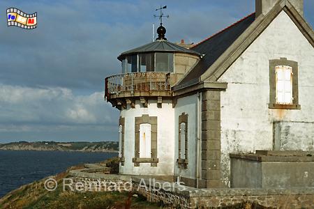 Pointe du Millier in der Bretagne, Frankreich, Leuchtturm, Frankreich, Bretagne, Pointe du Millier