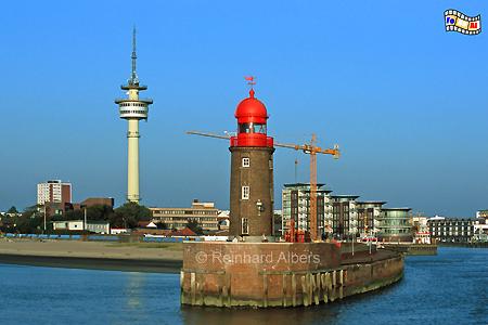Bremerhaven, Nordmole, Geestemndung, Leuchtturm, Deutschland, Niedersachsen, Bremerhaven, Nordmole, Geestemndung, Geeste