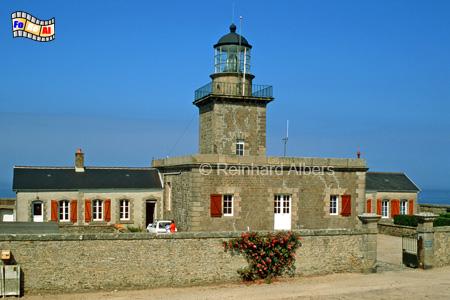 Carteret in der Normandie., Leuchtturm, Frankreich, Normandie, Carteret