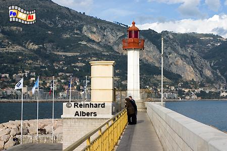 Menton an der C�te d Azur., Leuchtturm, Frankreich, C�te, Azur, Riveira, Menton