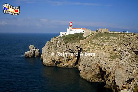 Cabo So Vicente an der Sdwestspitze Portugals., Leuchtturm, Portugal, Algarve, Vicente, Albers, Foto, foreal, Farol