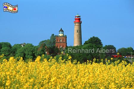 Insel Rgen - Am Kap Arkona stehen 2 Leuchttrme nebeneinander., Leuchtturm, Deutschland, Mecklenburg-Vorpommern, Ostseekste, Rgen, Kap Arkona, Karl-Friedrich, Schinkel, Albers, foreal, Foto