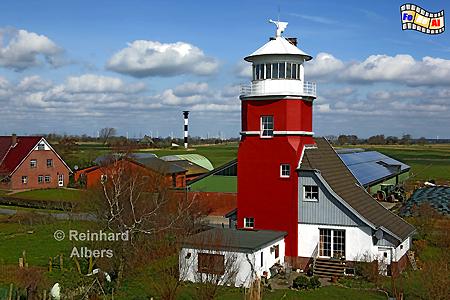 Hollerwettern (alt) an der Elbe in Schleswig-Holstein., Leuchtturm, Lighthouse, Hollerwettern, Albers, foreal