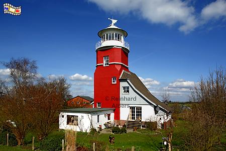 Hollerwettern (alt) an der Elbe in Schleswig-Holstein., Leuchtturm, Lighthouse, Hollerwettern, Albers, foreal