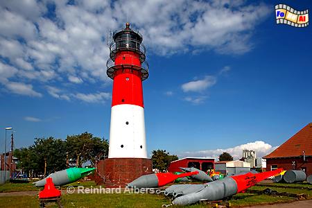 Bsum in Dithmarschen, Leuchtturm, Lighthouse, Phare, Deutschland, Schleswig-Holstein, Nordseekste, Bsum, Hafen, foreal, Albers, Foto,
