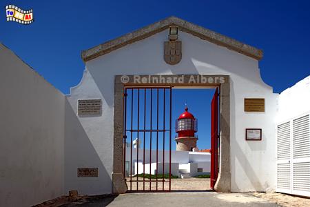 Sdwestspitze Portugals mit dem Leuchtturm am Cabo So Vicente., Leuchtturm, Portugal, Algarve, Vicente, Albers, Foto, foreal, Farol,