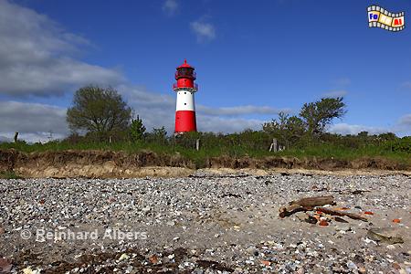 Leuchtturm Falshft an der Ostseekste in der Landschaft Angeln, Schleswig-Holstein., Leuchtturm, Ostseekste, Lighthouse, Phare, Falshft, Pommerby, Albers, Foto, foreal,
