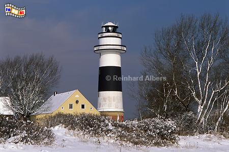 Der Leuchtturm von Blk bei Kiel im Winter., Leuchtturm, Deutschland, Schleswig-Holstein, Ostseekste, Kiel, Blk, Albers, Foto, foreal,