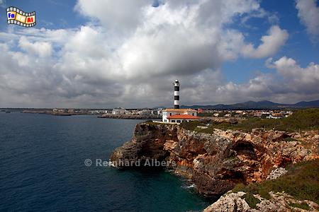 Mallorca - Portocolom, Leuchtturm, Lighthouse, Phare, Far, Mallorca, Portocolom, Foto, Albers, foreal,