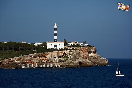 Mallorca - Portocolom, Leuchtturm, Lighthouse, Phare, Far, Mallorca, Portocolom, Foto, Albers, foreal,