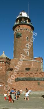 Kołobrzeg (Kolberg) ist Teil der Festung an der Mndung der Perseta (Persante) in die Ostsee - Polen., Leuchtturm, Polen, Pommern, Ostseekste, Kolobrzeg, Kolberg