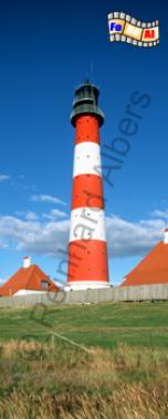 Westerheversand auf der Halbinsel Eiderstedt im Westen Schleswig-Holsteins., Leuchtturm, Deutschland, Schleswig-Holstein, Nordseekste, Eiderstedt, Westerhever, Westerheversand