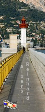 Menton an der C�te d Azur., Leuchtturm, C�te, Azur, Frankreich, Menton