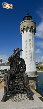 Bretagne - Im Hafen von Port Haliguen auf der Presqu le de Quiberon, Leuchtturm, Bretagne, Port Haliguen, Quiberon, Foto, Albers, foreal