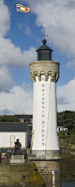Bretagne im Hafen von Port Haliguen auf der Quiberon-Halbinsel., Leuchtturm, Bretagne, Port Haliguen, Quiberon, Foto, Albers, foreal