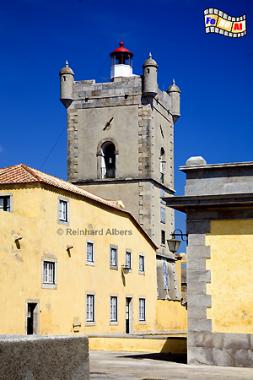 Portugal - Leuchtturm in der Festung Sao Juliao da Barra bei Lissabon., Leuchtturm, Portugal, Lissabon, Festung, Forte, Forteleza, Barra, Albers, Foto, foreal, Lighthouse, Phare, Farol,